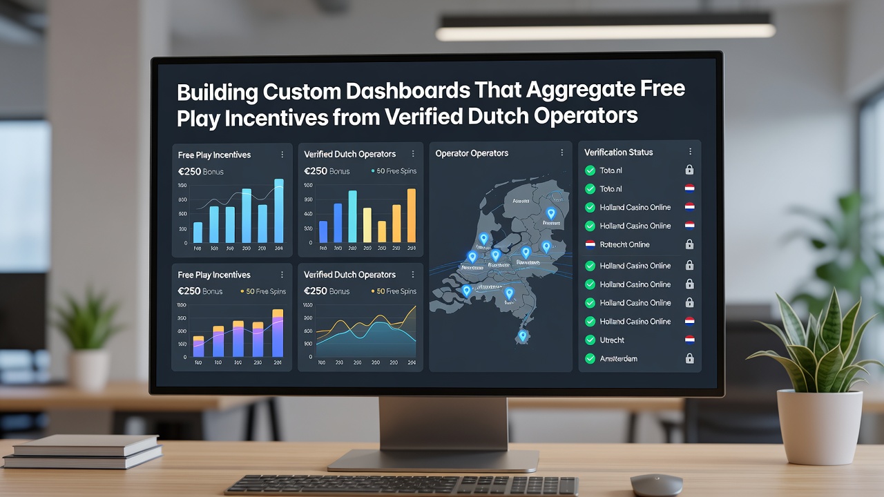 Overzicht van een dashboardinterface die gratis speelstimulansen van Nederlandse operators weergeeft