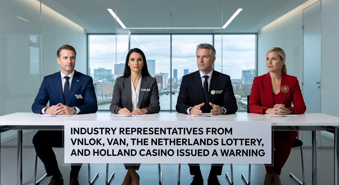 Afbeelding van een gesloten casino-entree met waarschuwingsbord, symboliserend de sluitingen door belastingdruk in de Nederlandse goksector