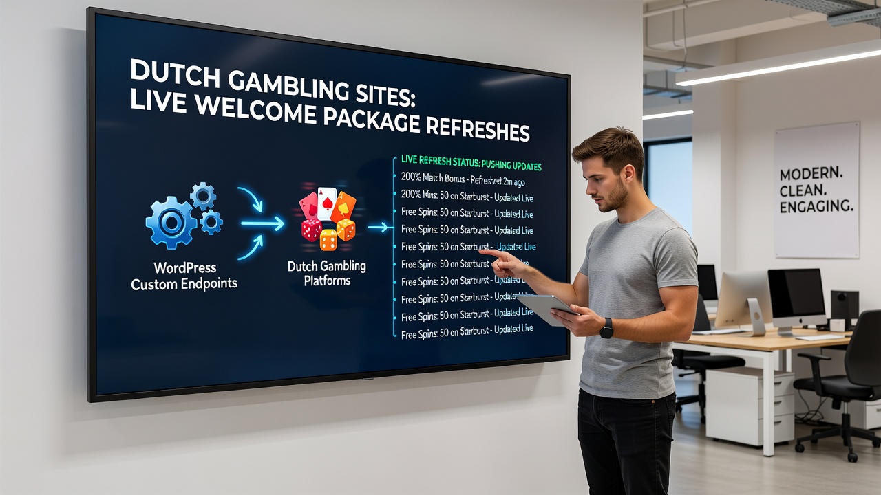 Spelerdashboards met live welkomstpakket updates via WordPress