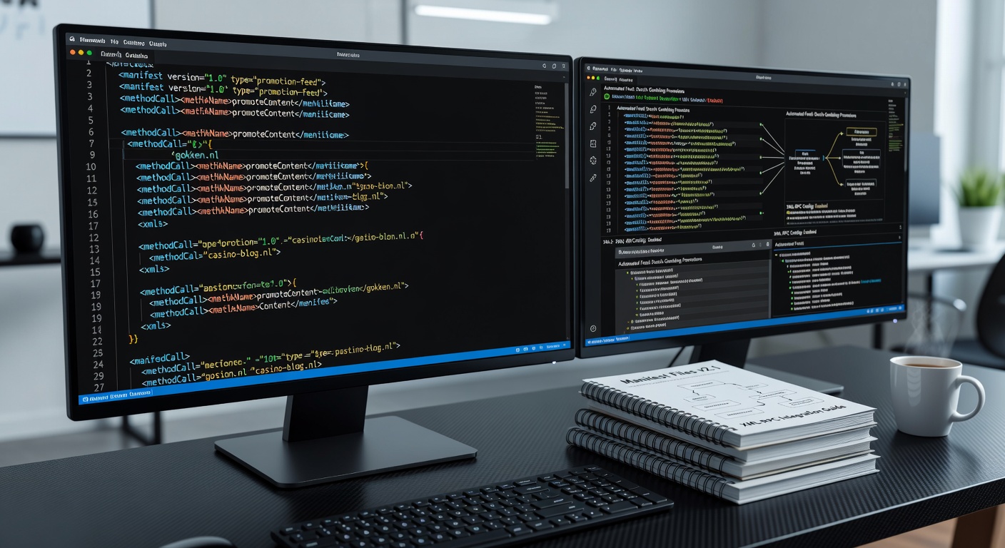 Diagram van XML-RPC-configuraties die feeds verbinden met Nederlandse gokplatforms