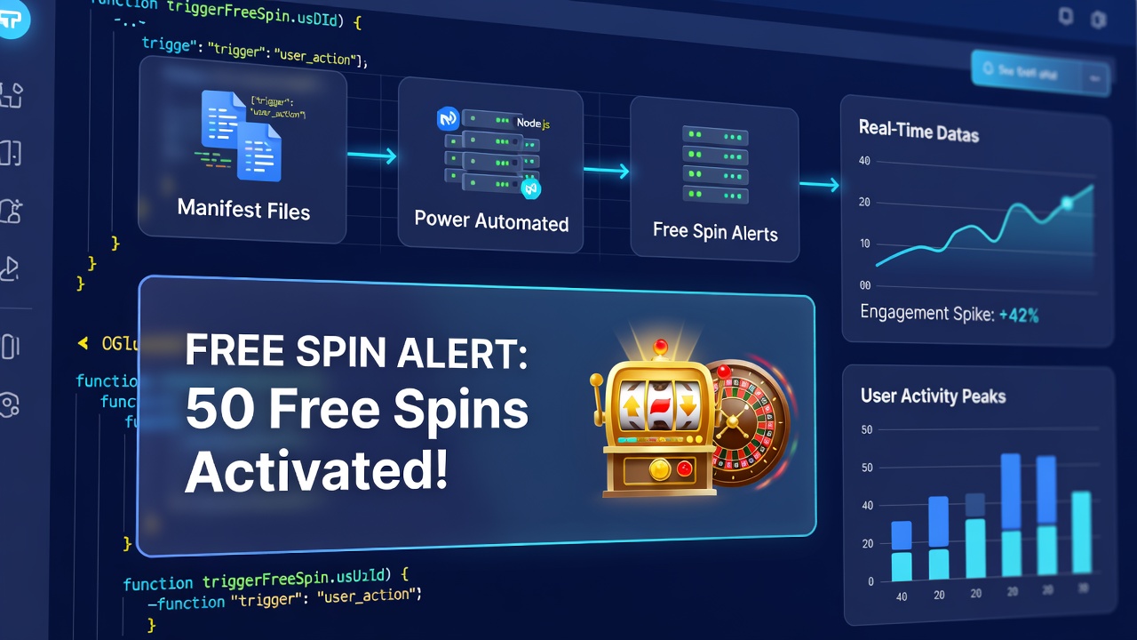 Automatische free spin meldingen gegenereerd door manifestbestanden op gokplatforms